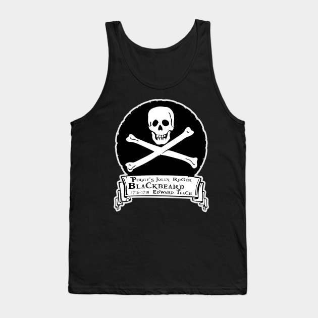 Jolly Roger - Edward Blackbeard Teach Tank Top by MBK